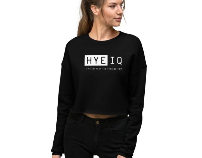 HYE IQ CROP SWEATSHIRT BLACK