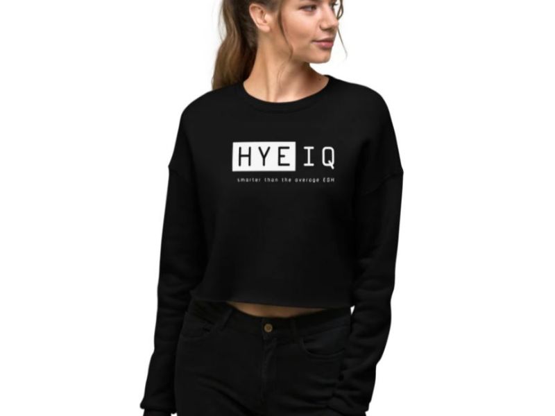 HYE IQ CROP SWEATSHIRT BLACK