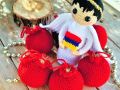 Crochet Angel with Flag in Hand - Doll with Armenian Flag