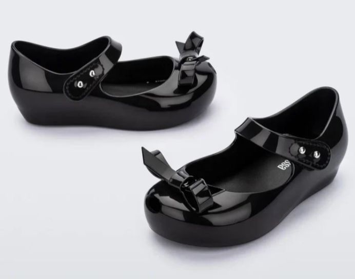 MINI MELISSA BLACK BOW SHOES