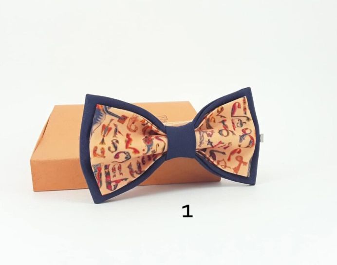 Armenian alphabet printed bow tie for man and kid