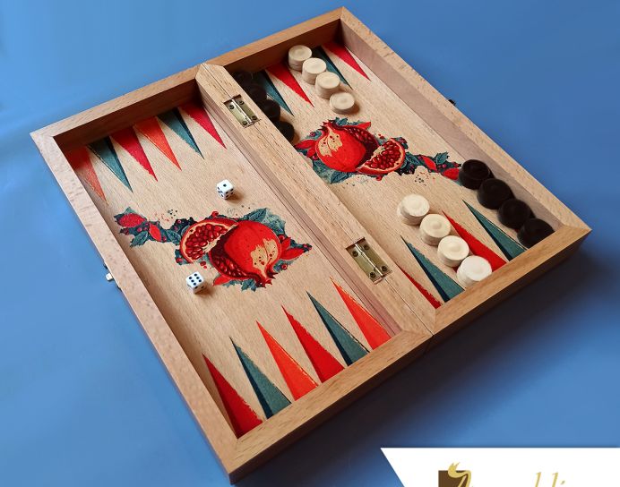 Small Backgammon - Armenia Pomegranate