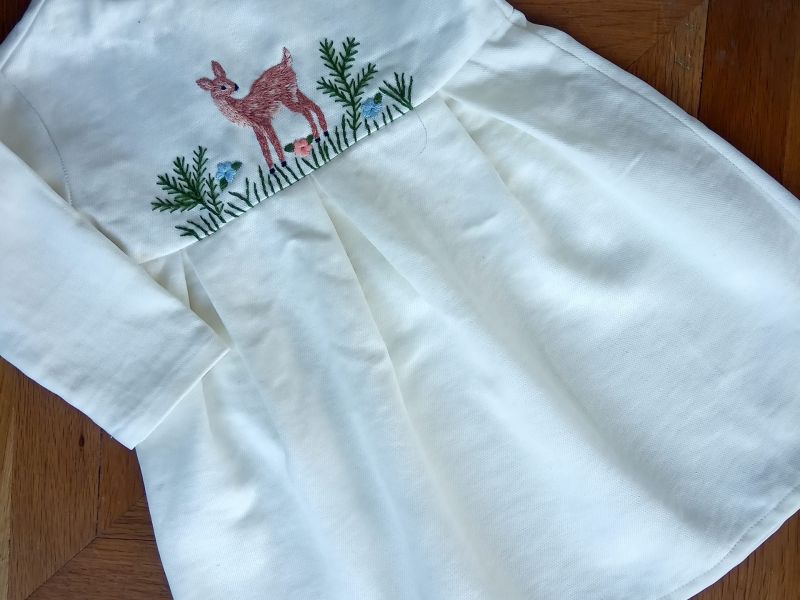 Embroidered Dress with Deer (1-2 yr/old)