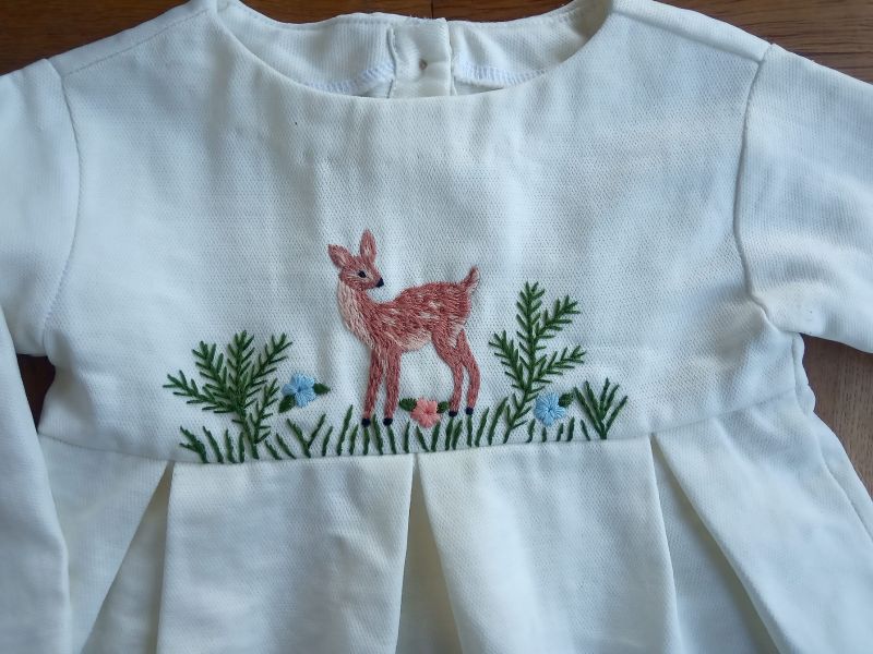 Embroidered Dress with Deer (1-2 yr/old)