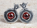 Pomegranate Silver Earrings