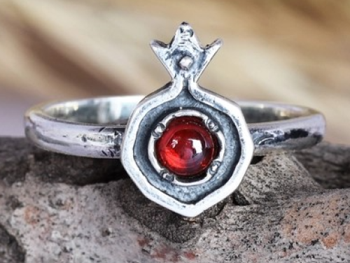 Pomegranate Silver Ring