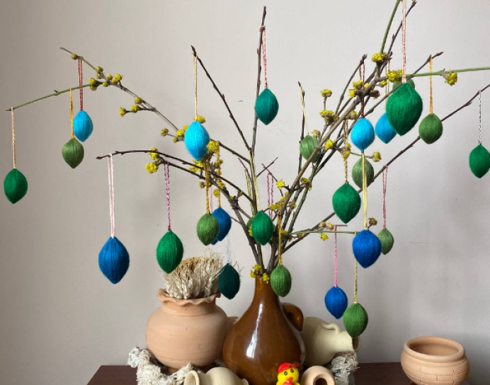 Green And Blue Easter Eggs-Set Of 25