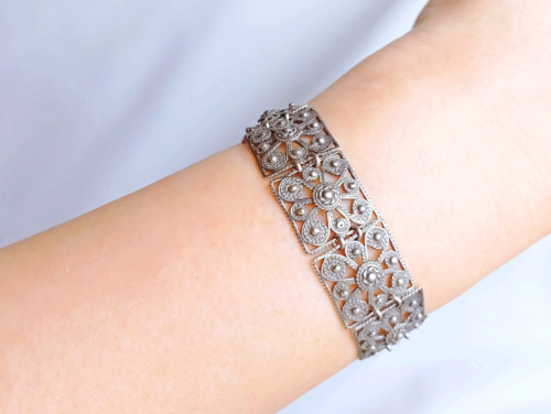 Filigree Bracelet with Floral Ornament