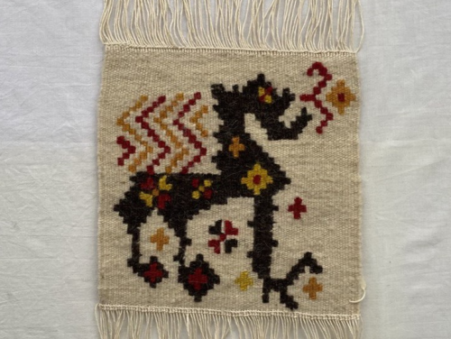 Swedish Dragon Embroidered Kilim