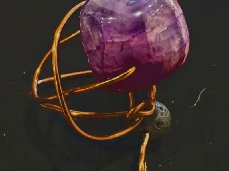 Agate stone ring