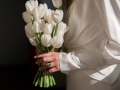 White Tulips Wedding Bouquet