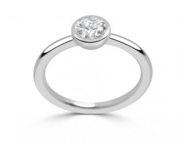 MINK SOLITAIRE BEZEL ROUND - ER1170