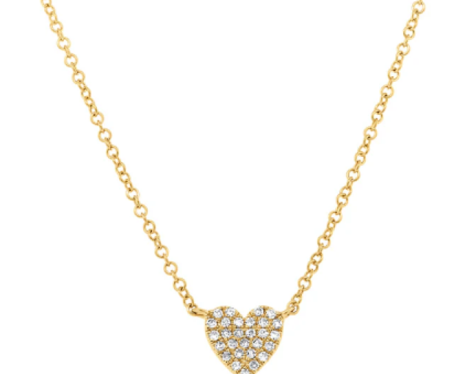 Diamond Pave Heart Necklace