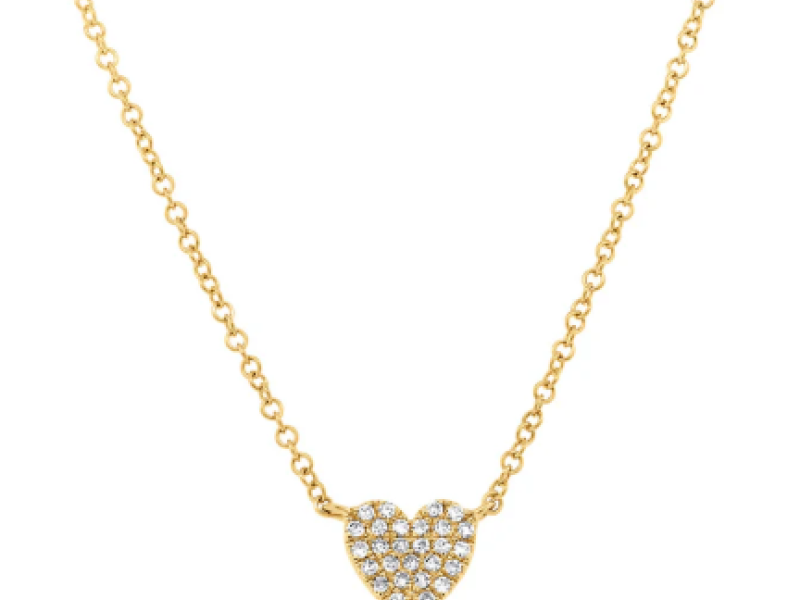 Diamond Pave Heart Necklace