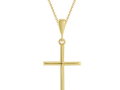 14K Yellow Gold Medium Cross Necklace