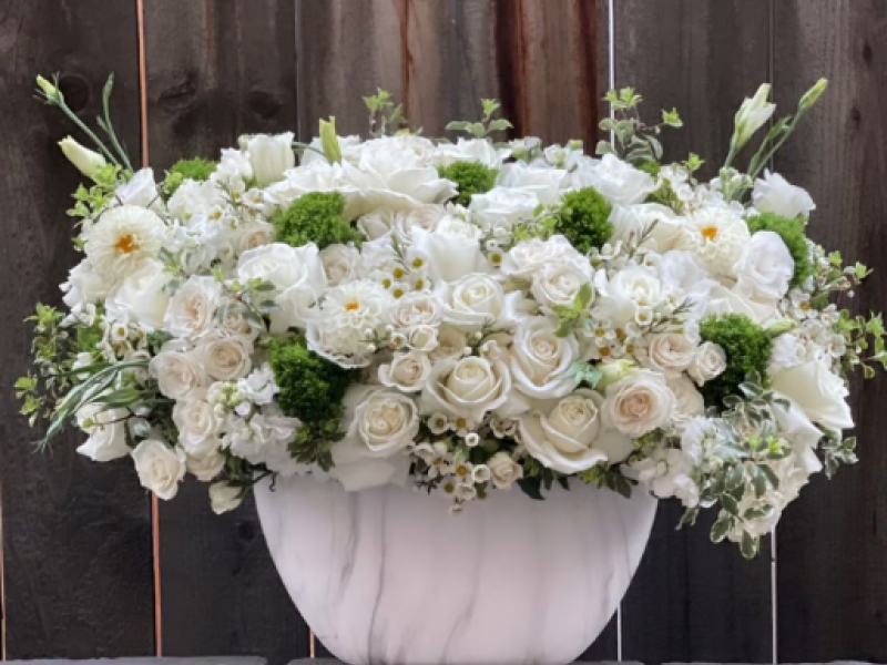 Simple white and green