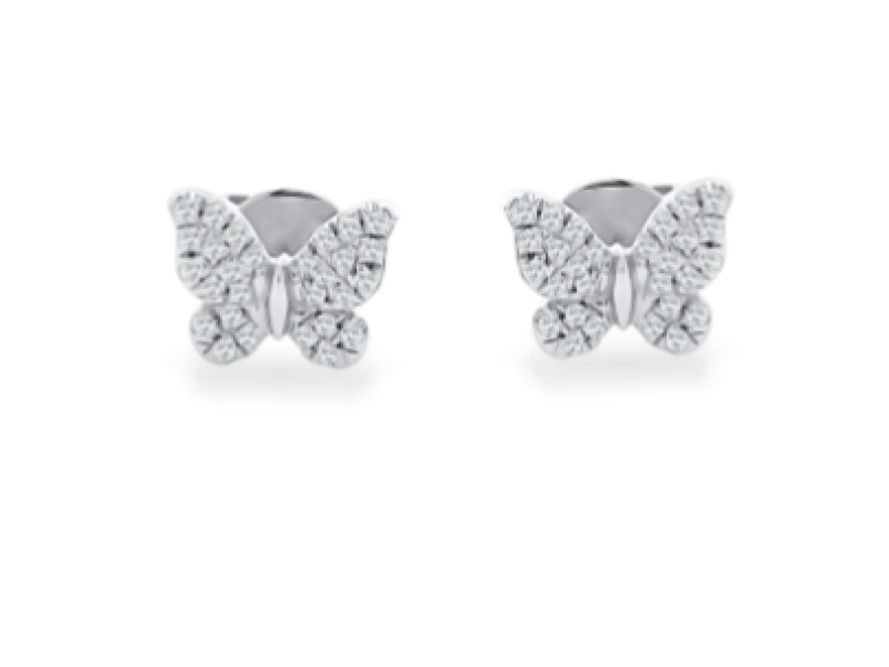 Diamond Butterfly Earrings