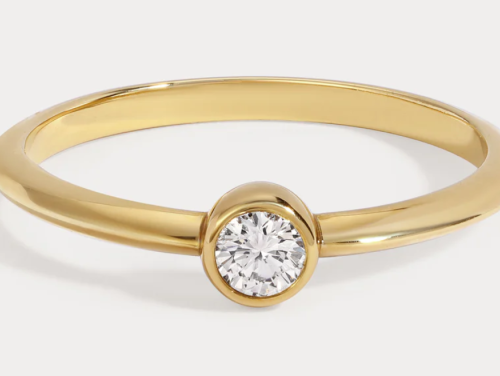 Single Round Bezel Diamond Band