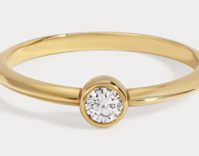 Single Round Bezel Diamond Band