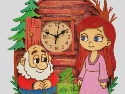 Found Dream - Wooden Wall Clock (Colored)