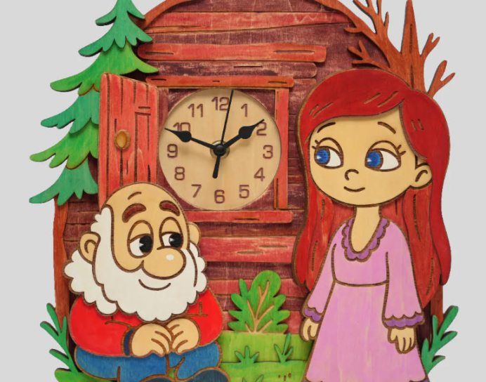 Found Dream - Wooden Wall Clock (Colored)