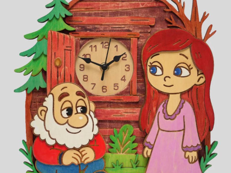 Found Dream - Wooden Wall Clock (Colored)