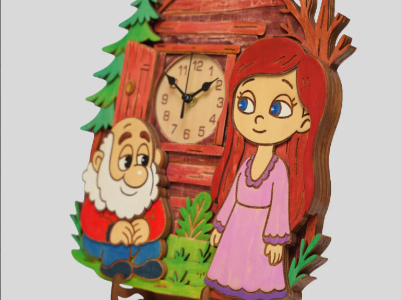 Found Dream - Wooden Wall Clock (Colored)