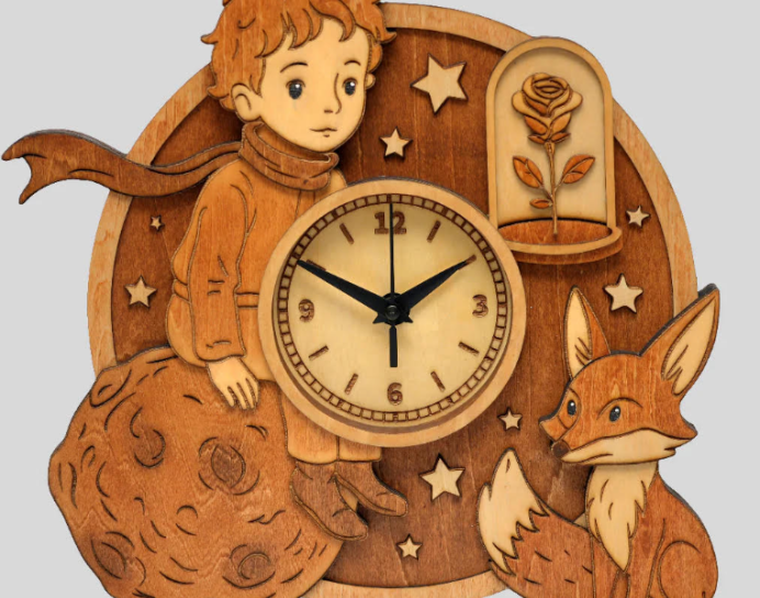 The Little Prince - Wooden Wall Clock
