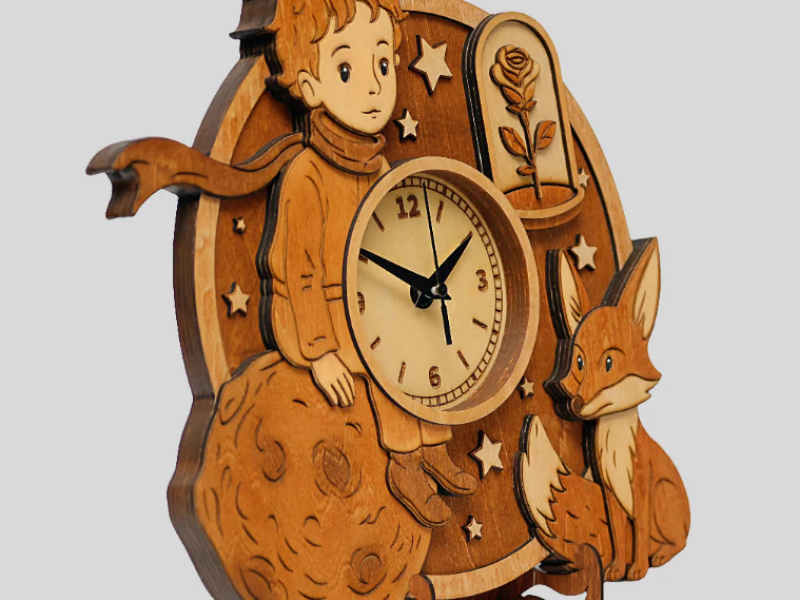 The Little Prince - Wooden Wall Clock