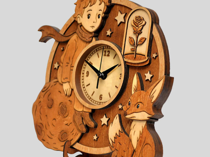 The Little Prince - Wooden Wall Clock