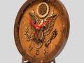 US Coat of Arms - Wooden Wall Clock