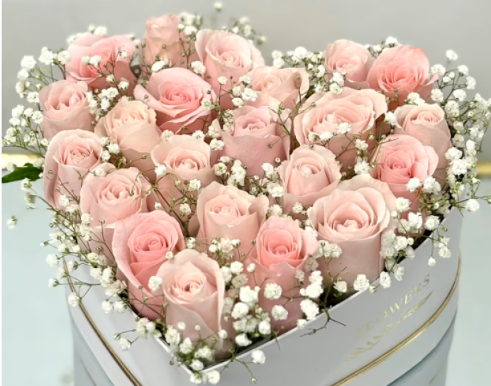 Blushing Heart By VLM Flowers