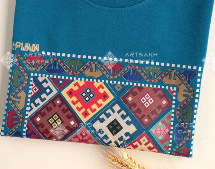 Armenian T-shirt Ethno - Blue0002