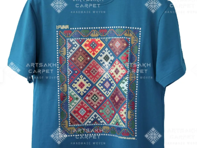 Armenian T-shirt Ethno - Blue0002