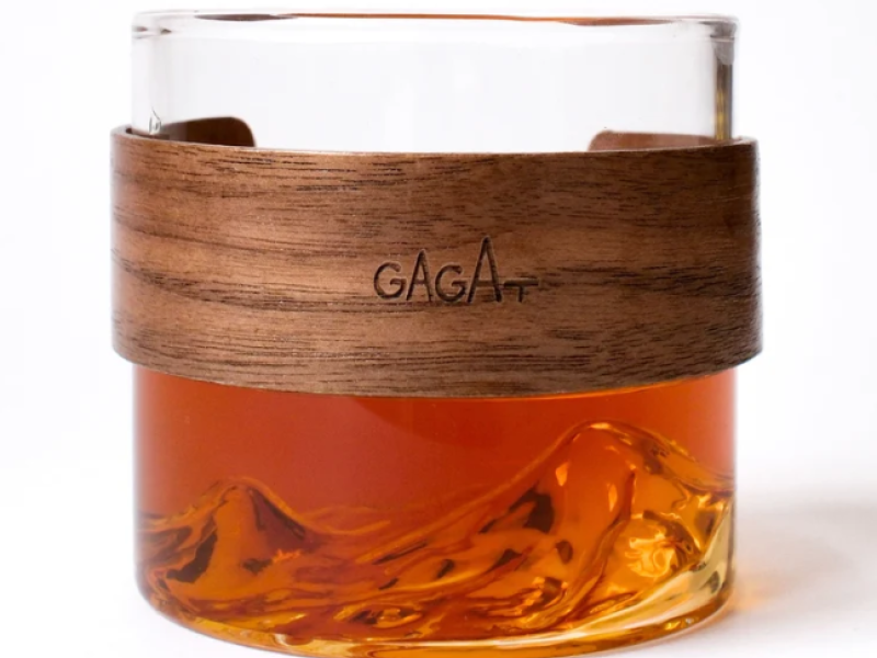 Ararat Mountain Glass + Wooden Sleeve