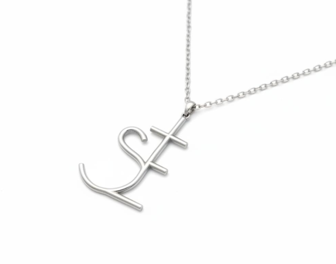 JESUS Classic Name Logo Necklace