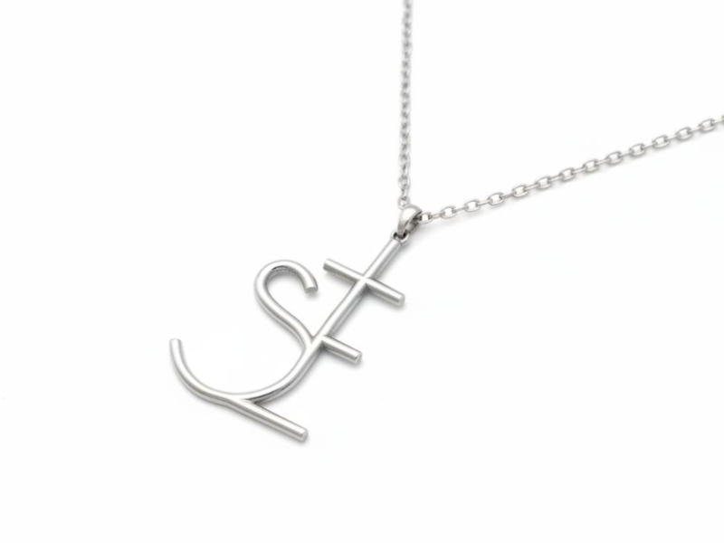 JESUS Classic Name Logo Necklace