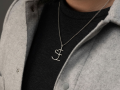 JESUS Classic Name Logo Necklace